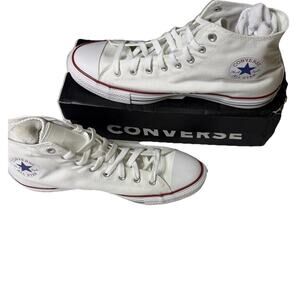 Converse Chuck Taylor All Star High Top White Canvas Sneakers M7650 Men’s 14
